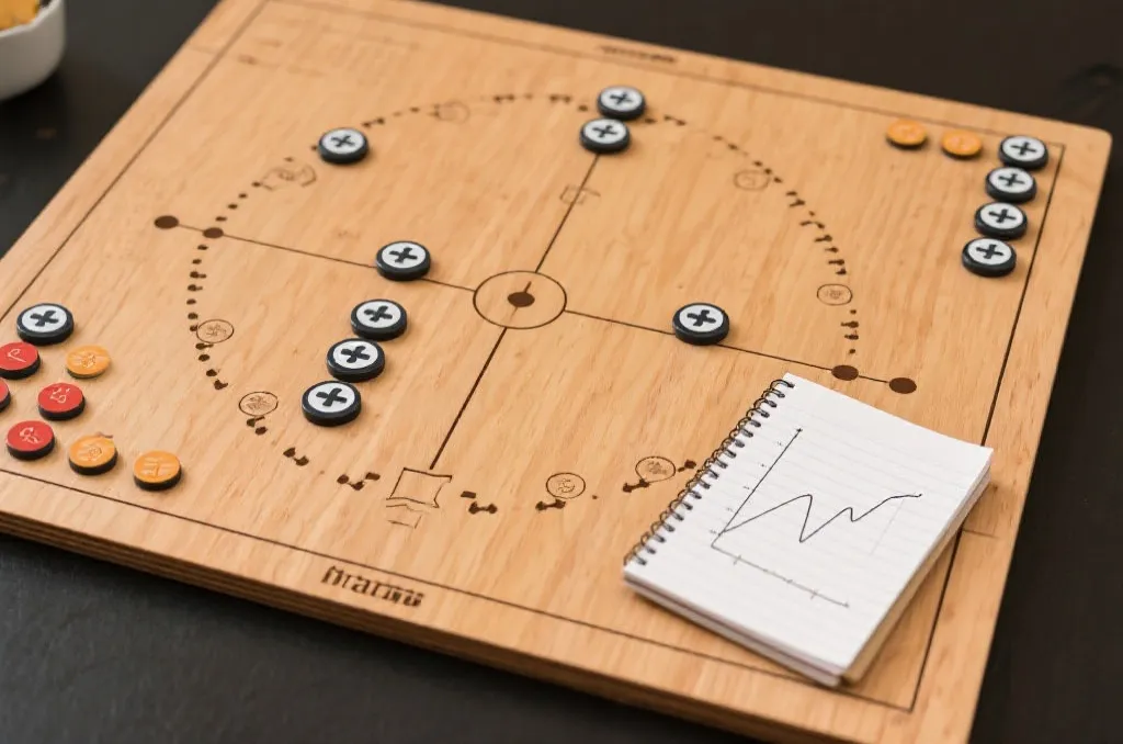 足球战术板与数据走势分析